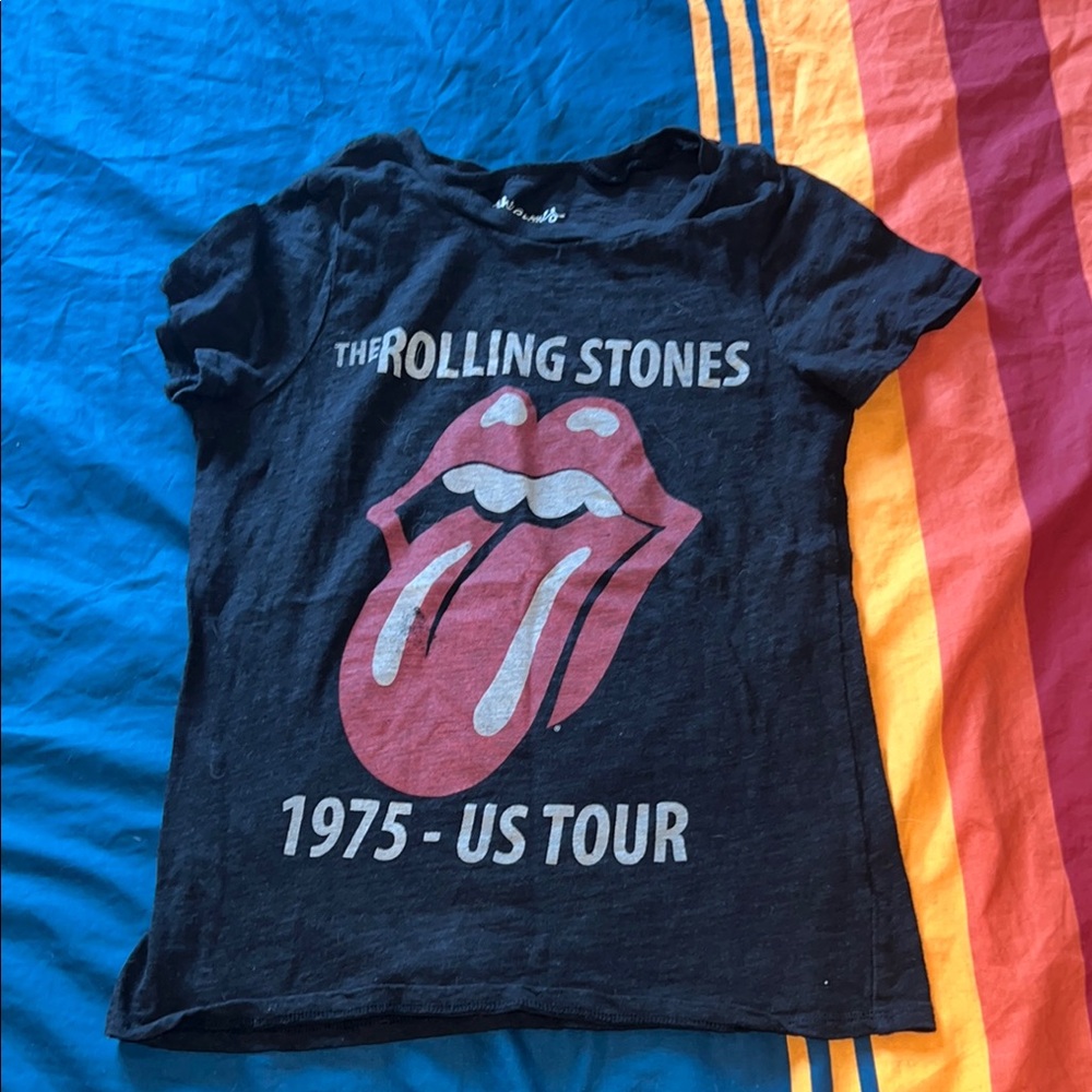Rolling Stones Black and Red Short Sleeve Tee